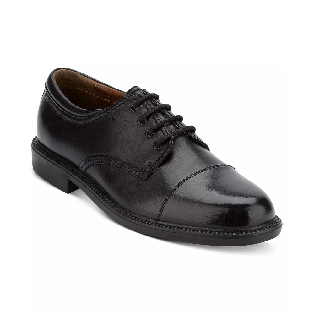 Dockers Gordon Mens Black Leather Cap Toe Oxford Dress Shoes Size 10 NEW